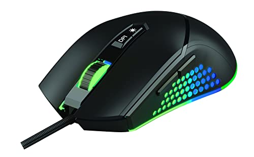 Serioux Yden Gaming Mouse, PMW3325 Sensor, up to 10,000 DPI with Software, HUANO Switch, up to 20 Million clicks, 8 Buttons, RGB Lighting, Ergonomic Design, 1.5M USB Cable, Plug and Play von Serioux