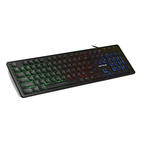 Wired Keyboard SERIOUX 9500I Black, Lighting, USB von Serioux