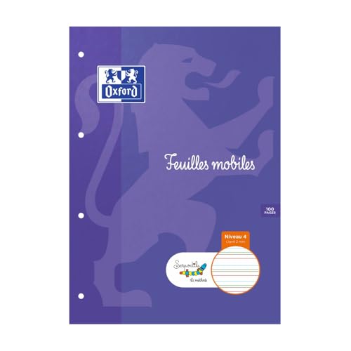 Einzelblätter für DYS mit Farblinien – Zeilenabstand 2 mm – A4 von Oxford