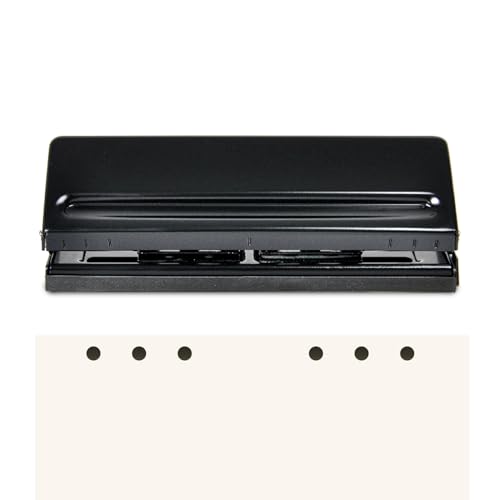 Sertay 6 Hole Puncher, Praktisch Verstellbarer Locher, Verstellbarer Locher Metall, Verstellbarer 6 Abstände Locher, Locher 6 Loch, Wird für Papier mit den Formaten A4, A5, A6, A7 und B5 Verwendet Sertay 6 Hole Puncher, Praktisch Verstellbarer Locher, Verstellbarer Locher Metall, Verstellbarer 6 Abstände Locher, Locher 6 Loch, Wird für Papier mit den Formaten A4, A5, A6, A7 und B5 Verwendet von Sertay