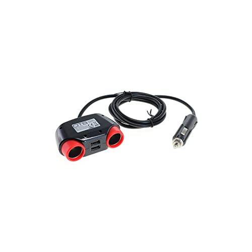 10A KFZ-Adapter/Verteiler Zigarettenanzünder 2X Kupplung + 4 USB 1.2m von Sertronics
