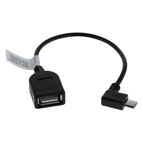OTB Adapterkabel Micro-USB OTG (USB On-The-Go) für Smartphone, Tablet und Camcorder abgewinkelt von Sertronics