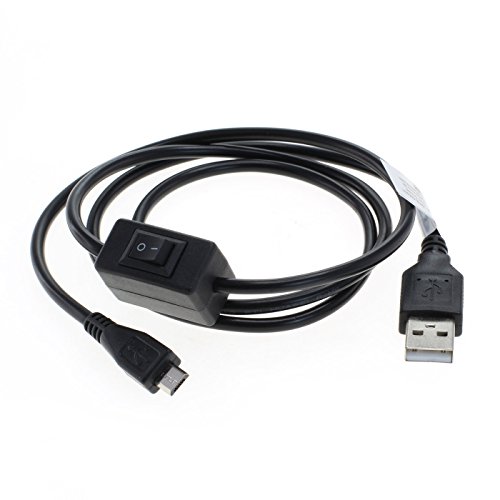 OTB Ladekabel Micro-USB 2,5A mit integriertem Schalter 1,0m Schwarz von Sertronics