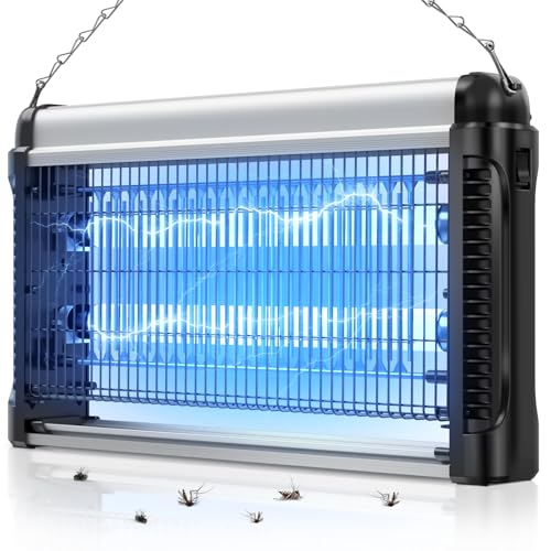 Seseno Insektenvernichter Elektrisch, 2500V 20W, Mückenlampe mit 2 UV-Licht, Innenbereich Mückenfalle, Praktisches Hakendesign, Nsektenfalle Ungiftig Geruchsneutral, Geeignet für Büro, Haus von Seseno