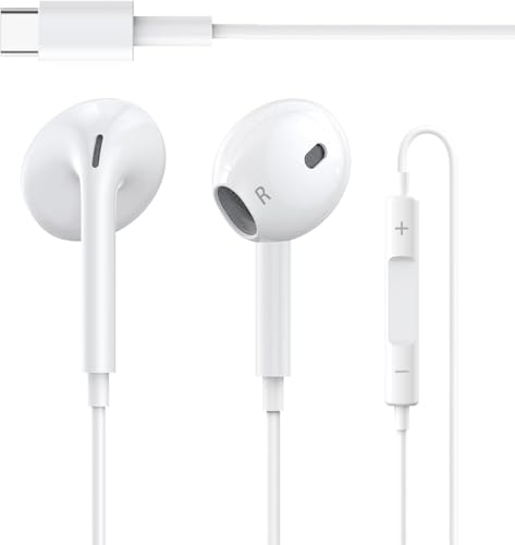 USB C Kopfhörer, HiFi Stereo Ohrhörer mit Mikrofon und Lautstärkeregler,Type C In Ear Kopfhörer, für iPhone 15/Samsung Galaxy S23/Google Pixel/Huawei/One Plus USB C Kopfhörer, HiFi Stereo Ohrhörer mit Mikrofon und Lautstärkeregler,Type C In Ear Kopfhörer, für iPhone 15/Samsung Galaxy S23/Google Pixel/Huawei/One Plus von Seseno