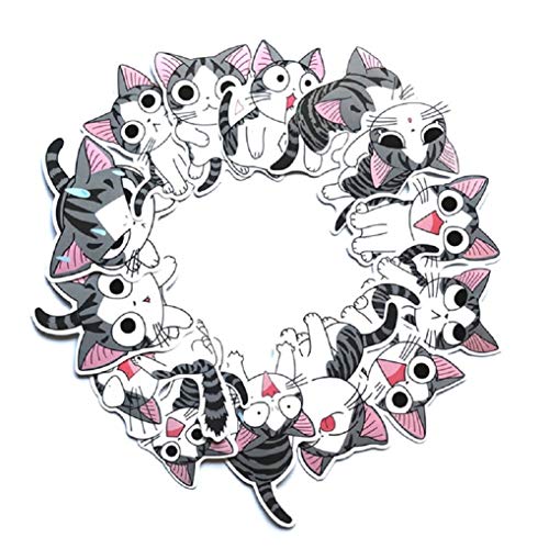 ⭐Top Aufkleber! ⭐ Set von 14 Kleine Katze Chi Aufkleber Premium Qualität - Vinyls Stickers Nicht Vulgär von Chi – Fashion, Bomb, Grafitti, Cool - Anpassung Laptop, Gepäck, Moto, Fahrrad, Skateboard von SetProducts