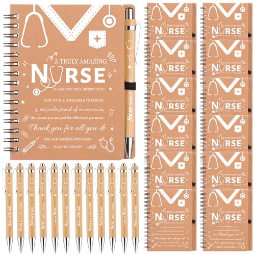 24 PCS Nurse Week Gifts Bulk Nursing Appreciation Thank You Gift 2025 Nurse Week Gifts 12 Inspirational Notebooks 12 Bamboo Ballpoint Pens for Medical Assistants Healthcare Staff Students Coworker 24 PCS Nurse Week Gifts Bulk Nursing Appreciation Thank You Gift 2025 Nurse Week Gifts 12 Inspirational Notebooks 12 Bamboo Ballpoint Pens for Medical Assistants Healthcare Staff Students Coworker von SevenMye