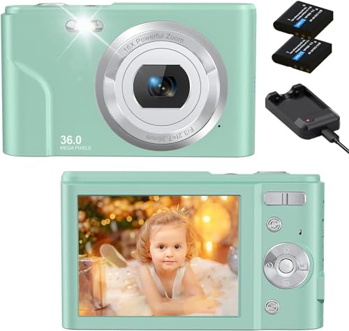Digitalkamera Fotokamera 2.7K UHD 44MP Fotoapparat für Streaming-Video Aufnehmen Kompaktkamera mit 2.8'' IPS 16X Digitalzoom Digitalkamera für Kinder/Jugendliche/Anfänger/Senioren von Sevenat