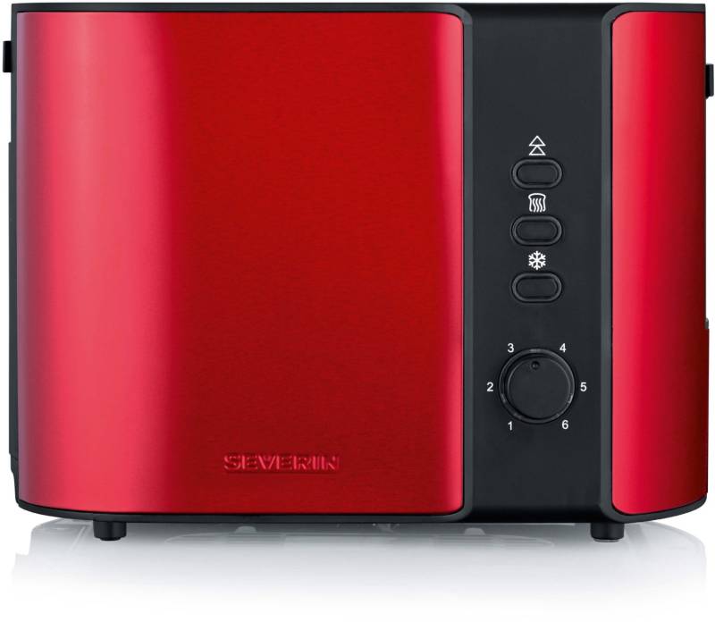 AT 2217 Kompakt-Toaster feuerrot metallic/schwarz von Severin