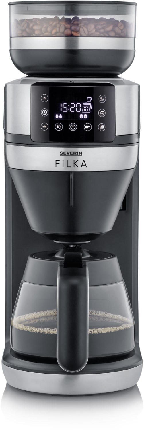 FILKA KA 4850 Kaffeeautomat mit intergrierter Kaffeemühle schwarz/edelstahl FILKA KA 4850 Kaffeeautomat mit intergrierter Kaffeemühle schwarz/edelstahl von Severin