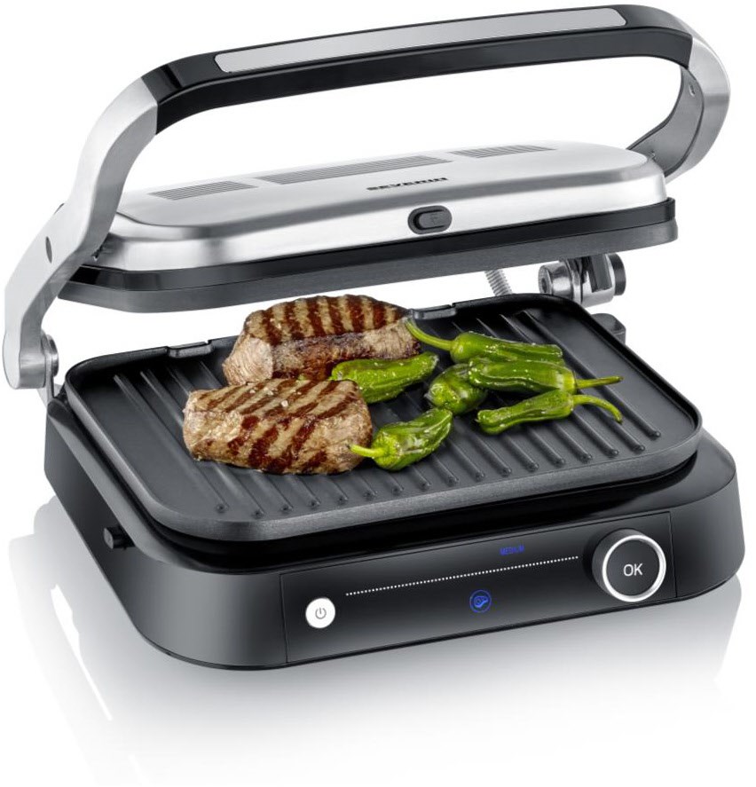 KG 2395 Kontaktgrill silber/schwarz von Severin