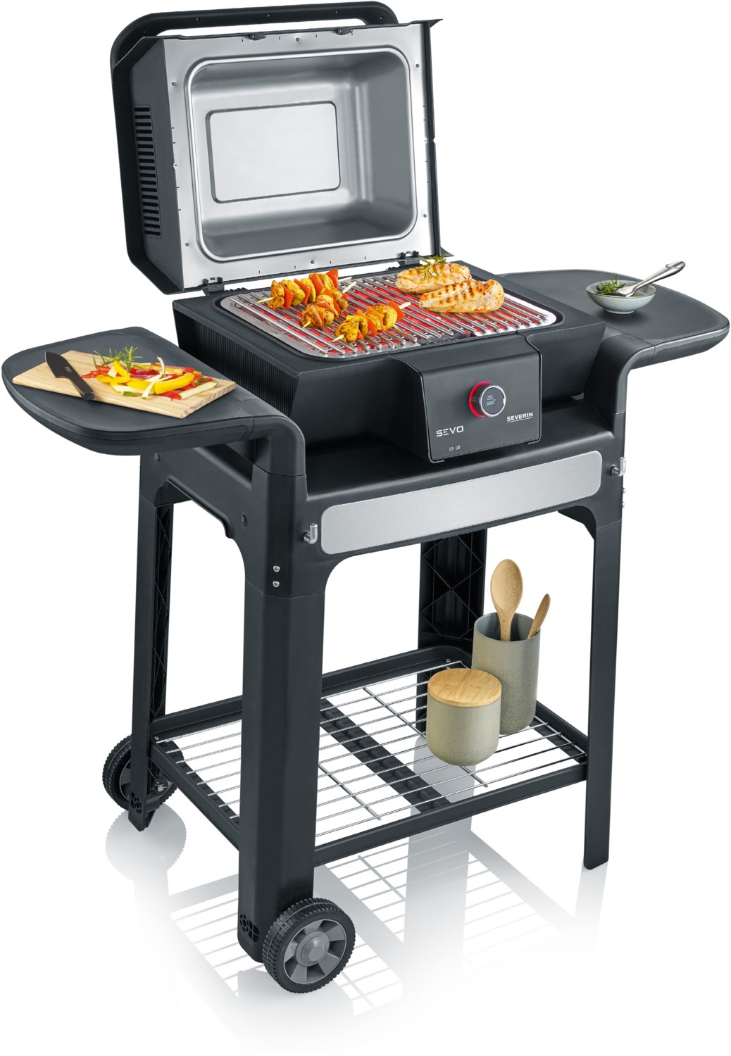 PG 8107 SEVO GTS Party-/Barbequegrill schwarz/silber PG 8107 SEVO GTS Party-/Barbequegrill schwarz/silber von Severin