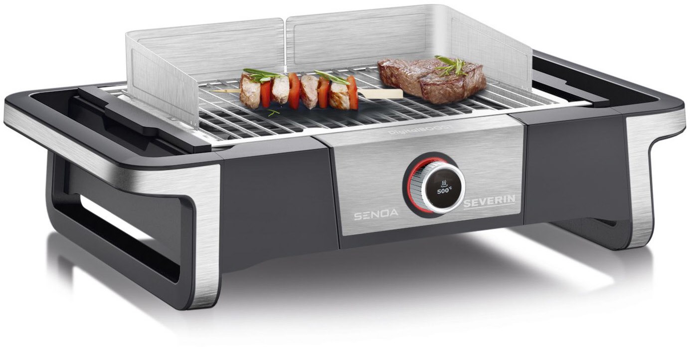 PG 8114 SENOA Digital Boost S Tischgrill schwarz/silber PG 8114 SENOA Digital Boost S Tischgrill schwarz/silber von Severin