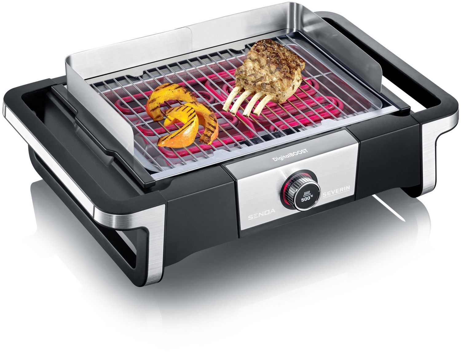 PG 8118 SENOA Digital Boost S Party-/Barbequegrill schwarz/silber PG 8118 SENOA Digital Boost S Party-/Barbequegrill schwarz/silber von Severin