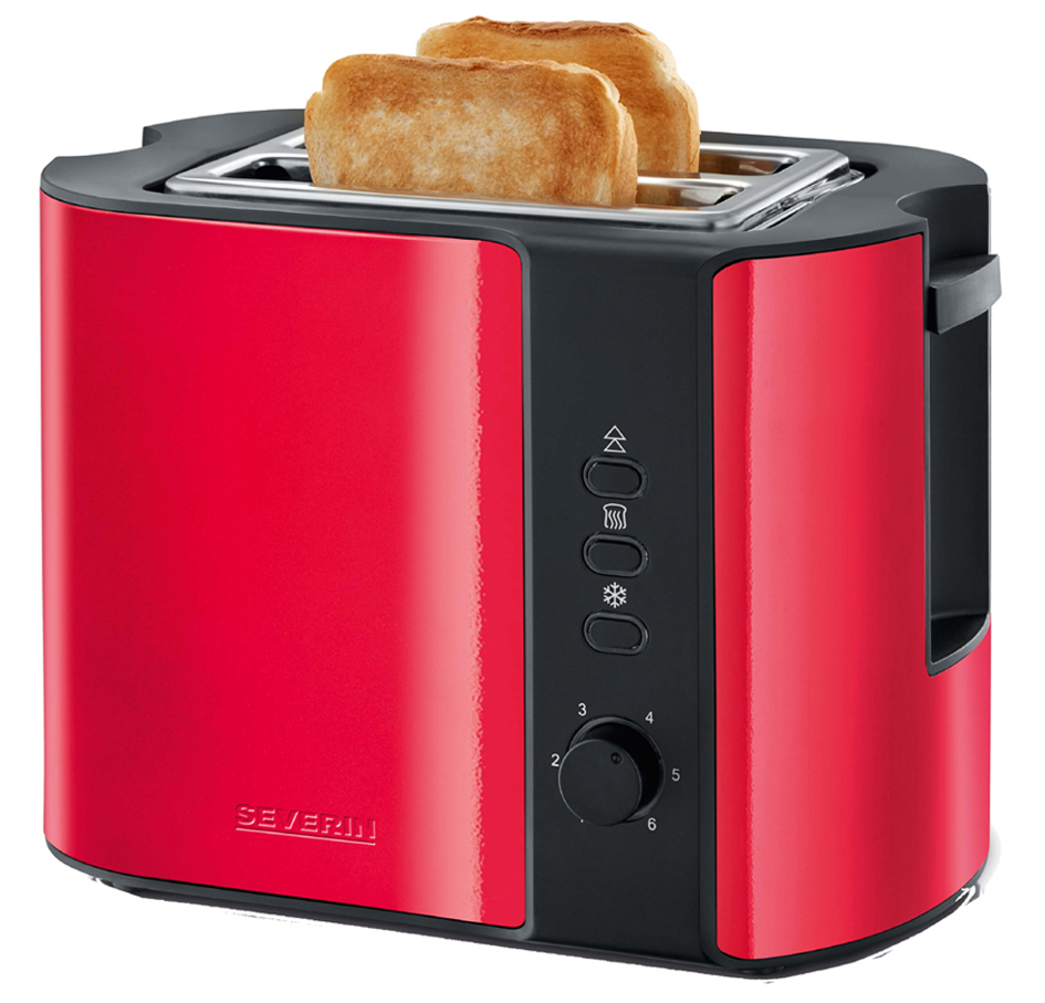 SEVERIN 2-Scheiben-Toaster AT 2217, 800 Watt, rot / schwarz SEVERIN 2-Scheiben-Toaster AT 2217, 800 Watt, rot / schwarz von Severin