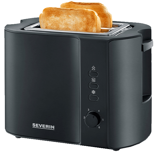 SEVERIN 2-Scheiben-Toaster AT 9552, 800 W, schwarz-matt von Severin