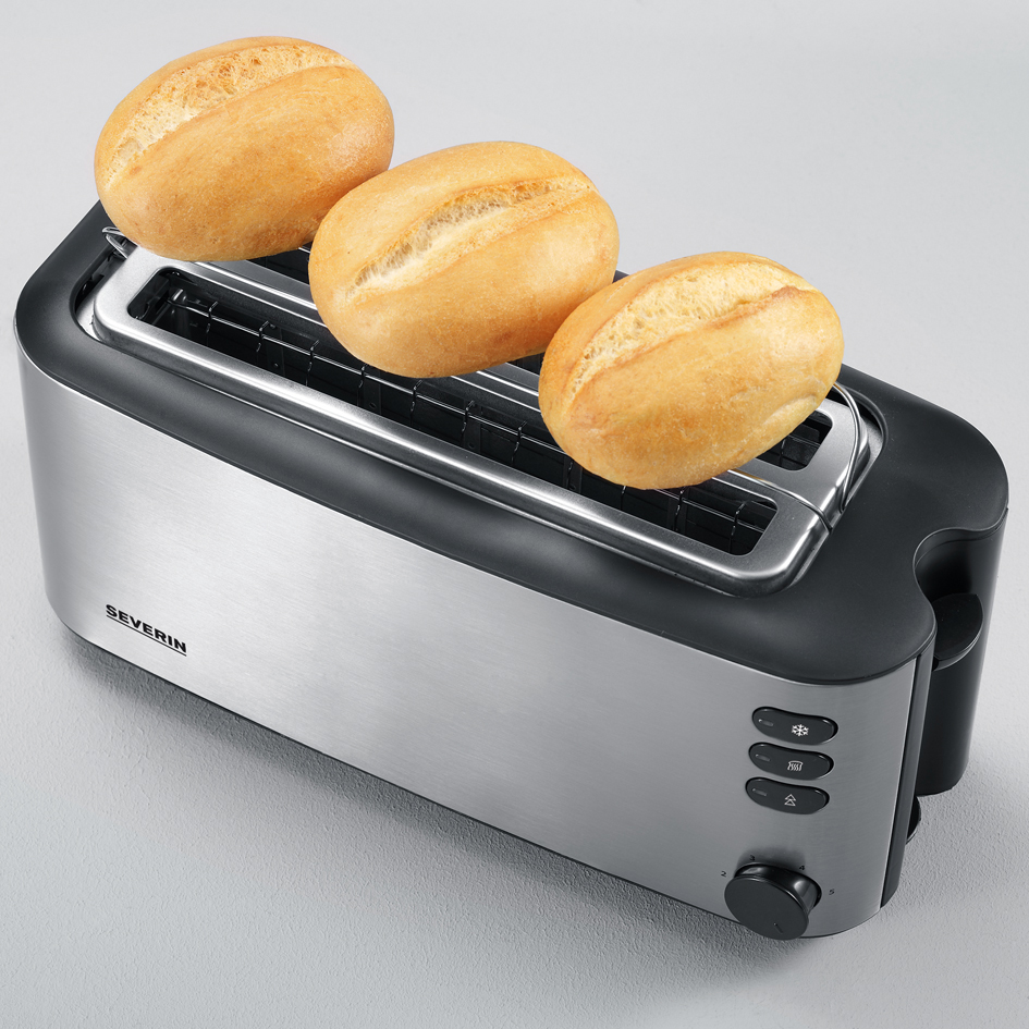 SEVERIN 4-Scheiben-Toaster AT 2509, Edelstahl / schwarz SEVERIN 4-Scheiben-Toaster AT 2509, Edelstahl / schwarz von Severin