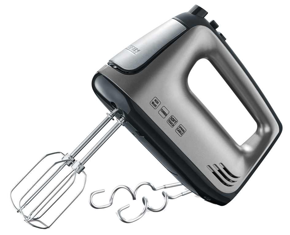 SEVERIN Handmixer HM 3832, 400 W, grau-metallic / schwarz von Severin