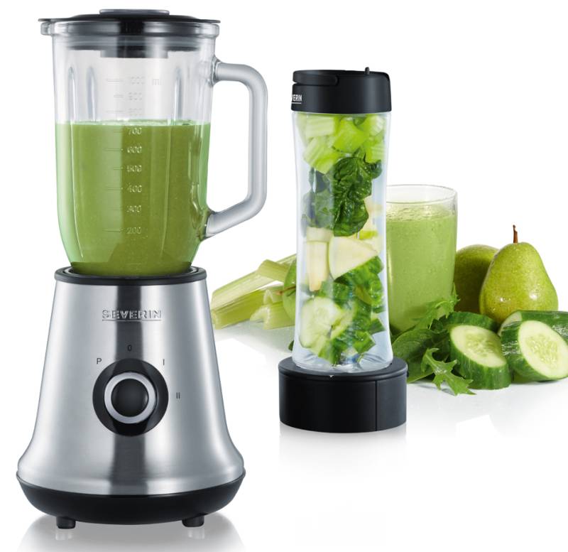 SEVERIN Multimixer + Smoothie Mix & Go SM 7971, Edelstahl von Severin