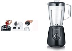 SEVERIN Standmixer SM 3707, schwarz abnehmbarer Mixbehälter mit Ausgusszotte aus Titan, - 1 Stück (SM 3707) von Severin