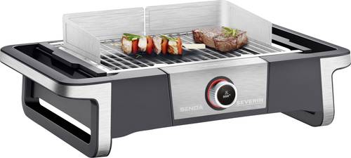 Severin 8114 Elektro Grill 2 Grillzonen Schwarz, Silber Severin 8114 Elektro Grill 2 Grillzonen Schwarz, Silber von Severin