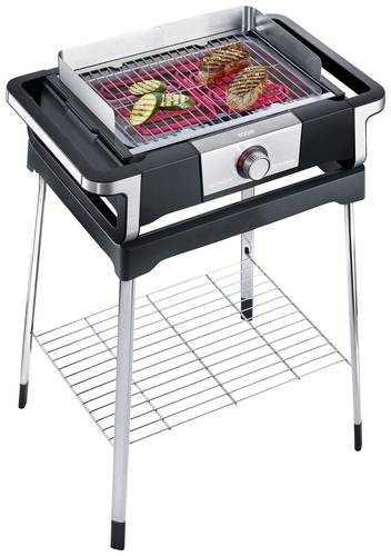 Severin 8117 Elektro Grill 2 Grillzonen Schwarz, Silber von Severin