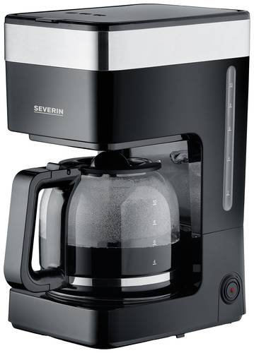 Severin KA 9263 Kaffeemaschine Edelstahl (gebürstet), Schwarz Fassungsvermögen Tassen=10 Glaskanne von Severin