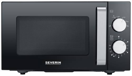 Severin MW 7761 Mikrowelle Schwarz, Edelstahl 800W von Severin