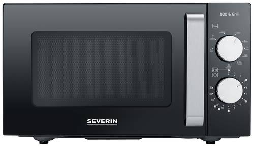 Severin MW 7762 Mikrowelle Schwarz, Edelstahl 800W Grillfunktion von Severin