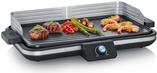 Severin PG 8564 Elektro, Grillplatte Tischgrill kabelgebunden, stufenloser Temperaturregler Schwarz, Edelstahl (gebürstet) (PG 8564) von Severin