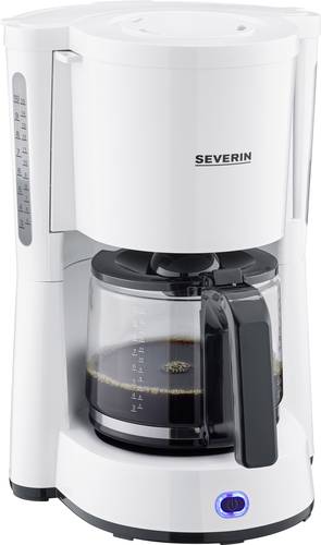 Severin Type Kaffeemaschine Weiß Fassungsvermögen Tassen=10 Glaskanne, mit Filterkaffee-Funktion von Severin