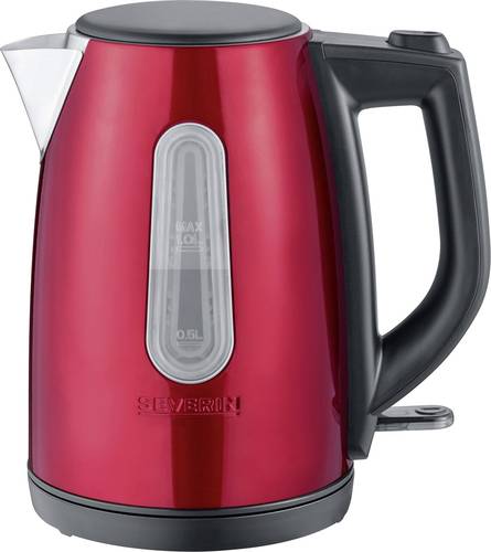 Severin WK 3417 Wasserkocher schnurlos Rot (metallic) von Severin