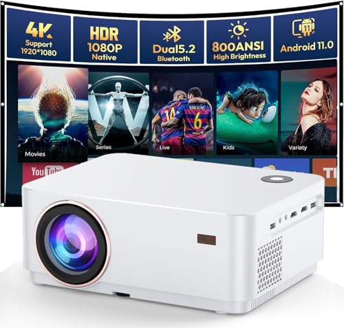 Beamer 4K Mit Android OS, SEWENS WiFi Bluetooth Projektor, Autofokus und Keystone, Native 1080P 4K Unterstützter Outdoor-Filmprojektor mit 9000+ Apps Beamer 4K Mit Android OS, SEWENS WiFi Bluetooth Projektor, Autofokus und Keystone, Native 1080P 4K Unterstützter Outdoor-Filmprojektor mit 9000+ Apps von Sewens