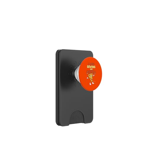 Nähdesign, I Love Sewing And Pizza PopSockets PopWallet für MagSafe von Sewing Stuff