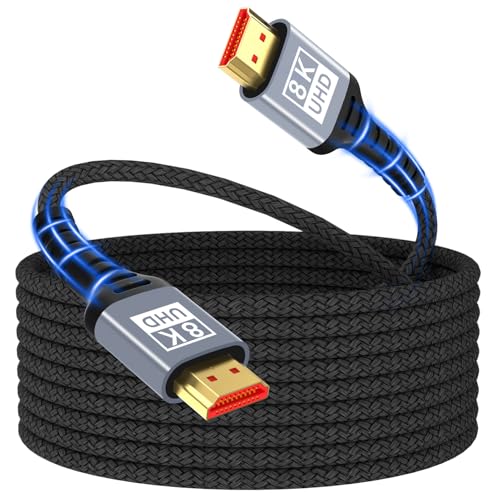 HDMI 2.1 Kabel 5Meter 8K,48Gbps Ultra Highspeed HDMI Kabel 8K@60Hz 4K@120Hz 7680P,HDMI 2.1 unterstützt HDR10 eARC 3D HDCP 2.2 & 2.3,Kompatibel mit PS5/4 X-Box HDTV Blu-ray Player/Monitor/Laptop HDMI 2.1 Kabel 5Meter 8K,48Gbps Ultra Highspeed HDMI Kabel 8K@60Hz 4K@120Hz 7680P,HDMI 2.1 unterstützt HDR10 eARC 3D HDCP 2.2 & 2.3,Kompatibel mit PS5/4 X-Box HDTV Blu-ray Player/Monitor/Laptop von Sewowibo