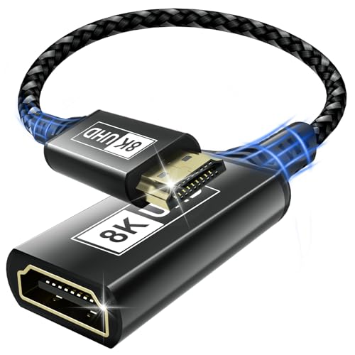 HDMI Verlängerungs,0.2M kabel 8K 60HZ 4K 120HZ/144HZ HDMI 2.1 Verlängerung Kabel Stecker auf Buchse 48Gbps Ultra Highspeed UHD eARC HDCP 2.3 Dynamic HDR10+ Kompatibel mit TV Stick,HDTV,PS5PS4 Schwarz von Sewowibo