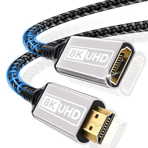 HDMI Verlängerungskabel,0.5M 8K 60HZ 4K 120HZ 144HZ HDMI 2.1 Verlängerung Kabel Stecker auf Buchse 48Gbps Ultra Highspeed UHD eARC HDCP 2.3 Dynamic HDR10+ Kompatibel mit TV Stick,HDTV,PS 5 PS 4 HDMI Verlängerungskabel,0.5M 8K 60HZ 4K 120HZ 144HZ HDMI 2.1 Verlängerung Kabel Stecker auf Buchse 48Gbps Ultra Highspeed UHD eARC HDCP 2.3 Dynamic HDR10+ Kompatibel mit TV Stick,HDTV,PS 5 PS 4 von Sewowibo
