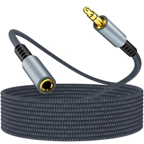 Klinken Verlängerungskabel,5M Nylon geflochtenes 3,5mm Stereo Klinken Audio Verlängerungskabel für AUX Eingangsbuchse,kompatibel mit iPhone,Smartphones,Kopfhörern,Mediaplayern,Lautsprechern,Autoradios von Sewowibo