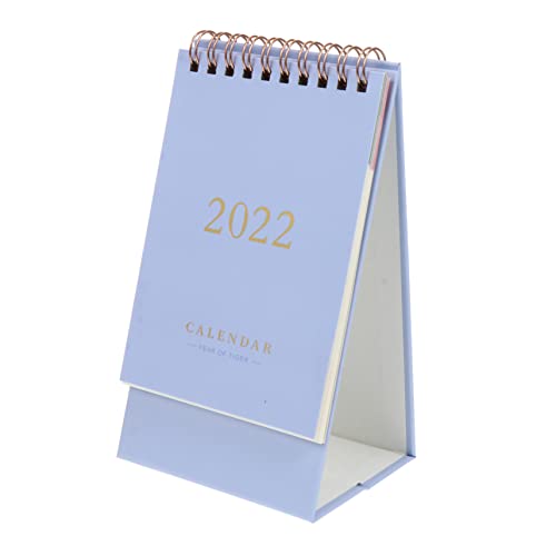 Sewroro 1 Stück Einfacher Kalender -Notizblock Tischkalender 2022 Stand Flip monatlicher Schreibtisch Desktop-Kalender Sicht täglich Kleiner Block-Tischkalender Bürokalender Papier Violett von Sewroro