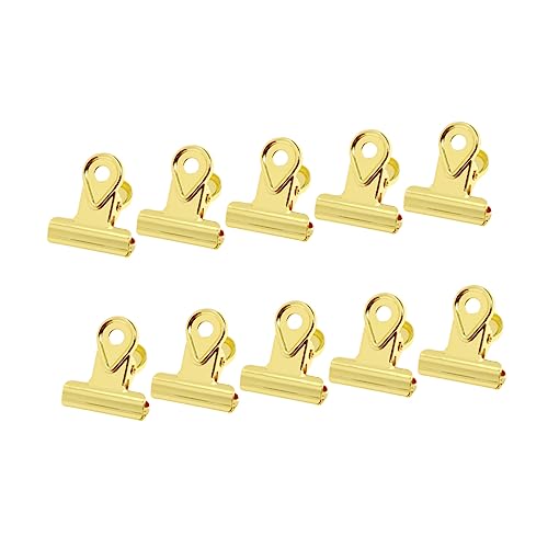 Sewroro 10 Stück Kupferklammer Büroklammern Groß Clips, Heftklammern Jumbo-büroklammern Mini-bindeklammern Golden von Sewroro