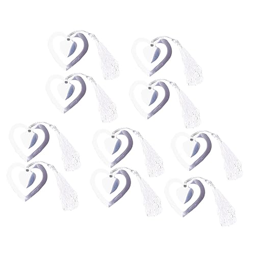 Sewroro 10 Stück Lesezeichen aus Metall bookmarks book marks book marker Tasselbuchmarken Tassel-Lesezeichen Lesezeichen Seitenmarkierung Lesezeichen mit Anhänger Silver von Sewroro