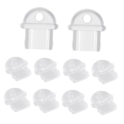 Sewroro 10 Stück Staubschutzstecker Für Ladeanschluss – Langlebig Für Babydaten – Runder Ladeanschluss Schutzstecker Für Telefon Schutzzubehör Ladeanschlussstecker PVC Transparent von Sewroro