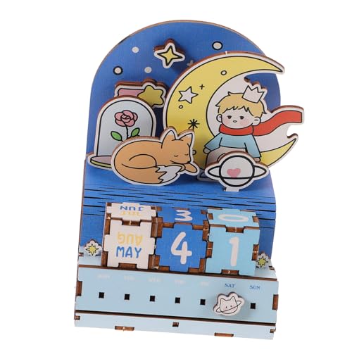 Sewroro 1Pc Kalender Puzzle Display Vintage Einzigartiges Brett Countdown Tischkalender Retro Adventskalender Für Esszimmer Tischdeko Weihnachtskalender Holz Blau von Sewroro