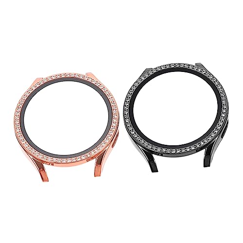 Sewroro 2Stücke Schutzhülle für Watch Case mit Kristallstein Gehärtetem Vollschutz Stoßfest Roségold Bildschirm Sewroro 2Stücke Schutzhülle für Watch Case mit Kristallstein Gehärtetem Vollschutz Stoßfest Roségold Bildschirm von Sewroro