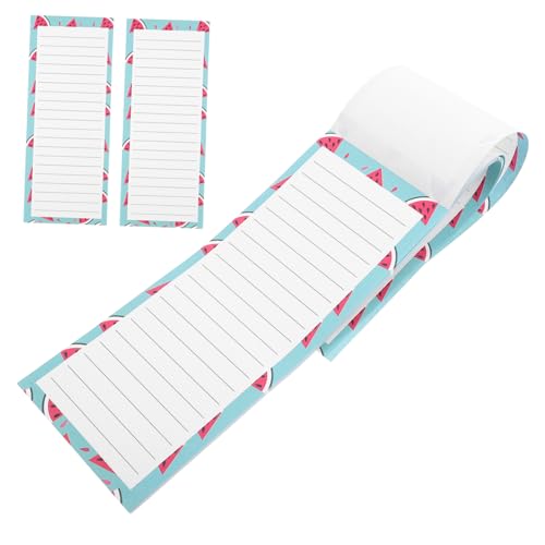 Sewroro Magnetischer Einkaufslisten-Block für Den Kühlschrank 3er-Pack Magnetischer Notizblock mit Wassermelonenmuster Magnetischer Notizblock für Den Kühlschrank von Sewroro