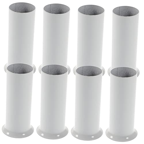 Sewroro 6 Stück Kristall-Kronleuchter Retro -Lampenschirm deckenlampe abdeckung deckenleuchte abdeckung Retro Lampenabdeckung Abdeckungen für Kerzenfassungen Kerzenrohrhülsen Metall Weiß von Sewroro