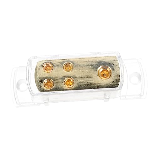 Sewroro Automotive Leistungsverteilerblock für Lautsprecher Hochtemperaturbeständiges Goldbeschichteter Stabile Verbindung für Auto Audio Sewroro Automotive Leistungsverteilerblock für Lautsprecher Hochtemperaturbeständiges Goldbeschichteter Stabile Verbindung für Auto Audio von Sewroro
