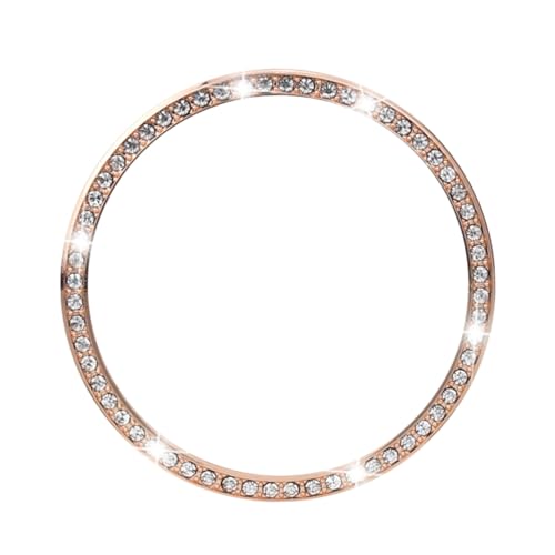 Sewroro Diamant Lünette 4 Uhren Bling Ring Abdeckung Abnehmbarer Lünettenring Kratzfester Uhrenlünettenrahmen Lünettendesign Uhrenring Smartwatch Gehäuseschutz Das Metall Roségold von Sewroro
