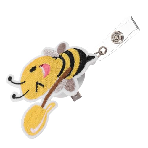 Sewroro Filz Bienen Abzeichen Aufkleber Bienen Abzeichen Clip Schlüsselbandhalter Abzeichenrolle Produktkarte Bling Süße Abzeichen Namensschild Pop Blocker Bienengift Aufnäher von Sewroro