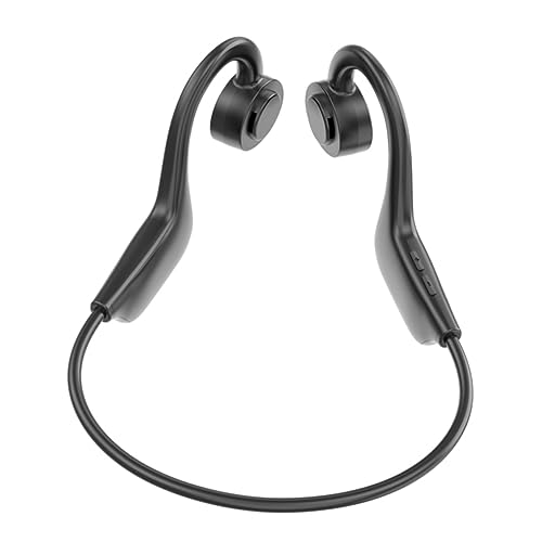 Sewroro Knochenleitungskopfhörer Kopfhörer Drahtlos Drahtloser Kopfhörer Ohrstöpsel Ohrhörer Gehörschutzstöpsel Drahtloses Knochenleitungs-Headset Kopfhörer Zum Laufen Titanlegierung Black von Sewroro
